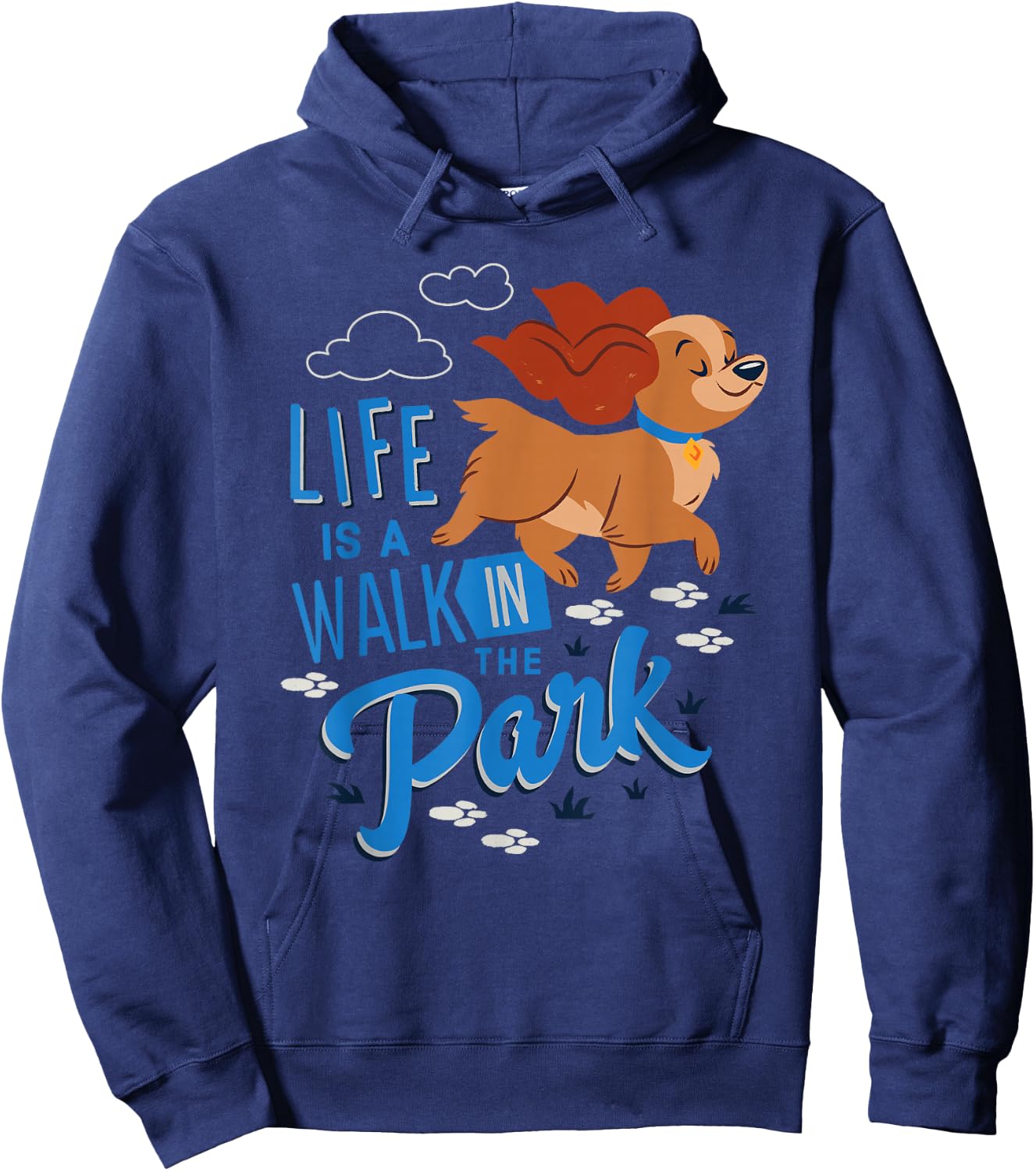 Disney Dogs Lady Life is a Walk in the Park Hoodie - Hoodie | Navy