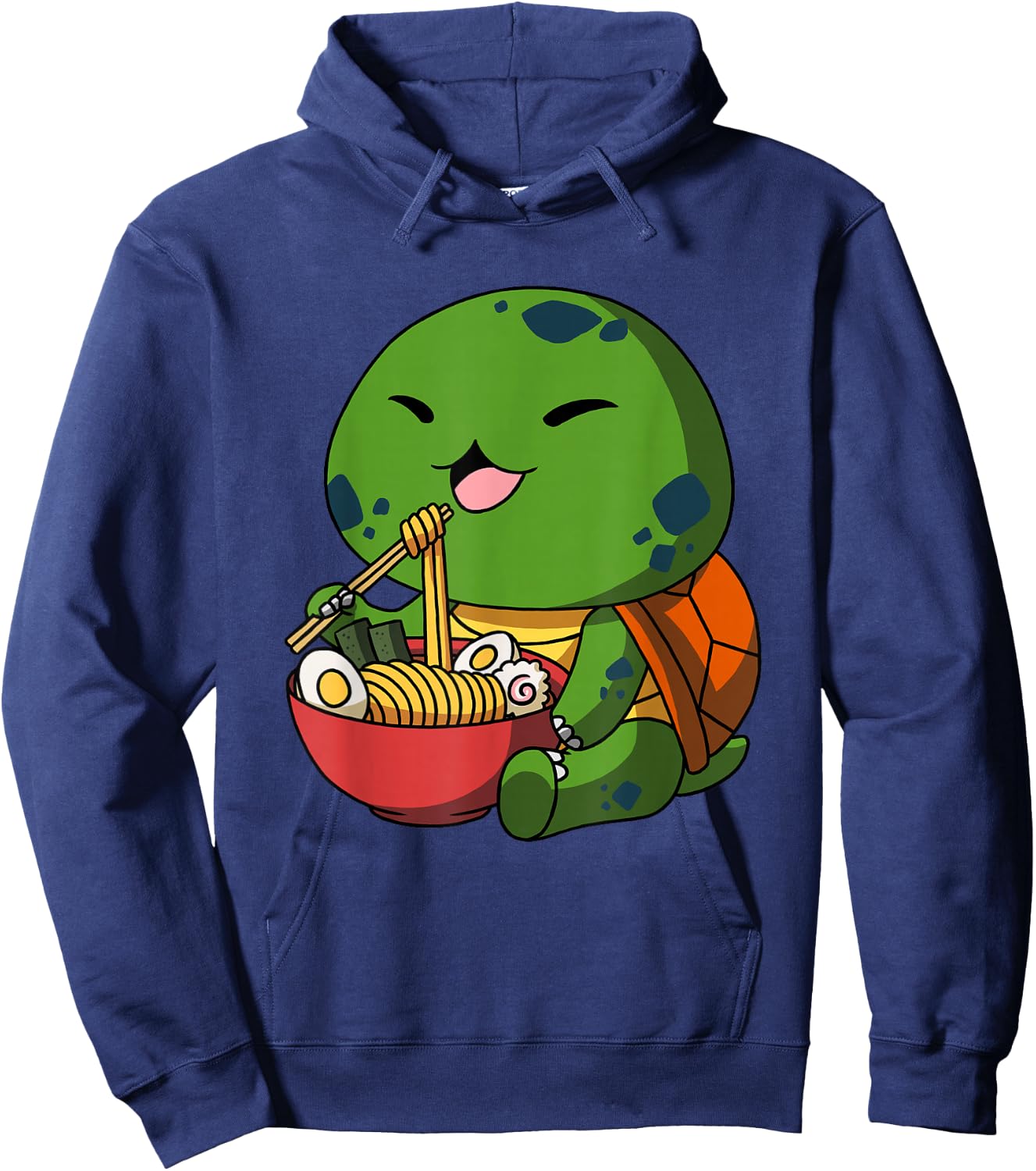 Kawaii Anime Turtle Asian Noodles Japanese Ramen Hoodie - Hoodie | Navy