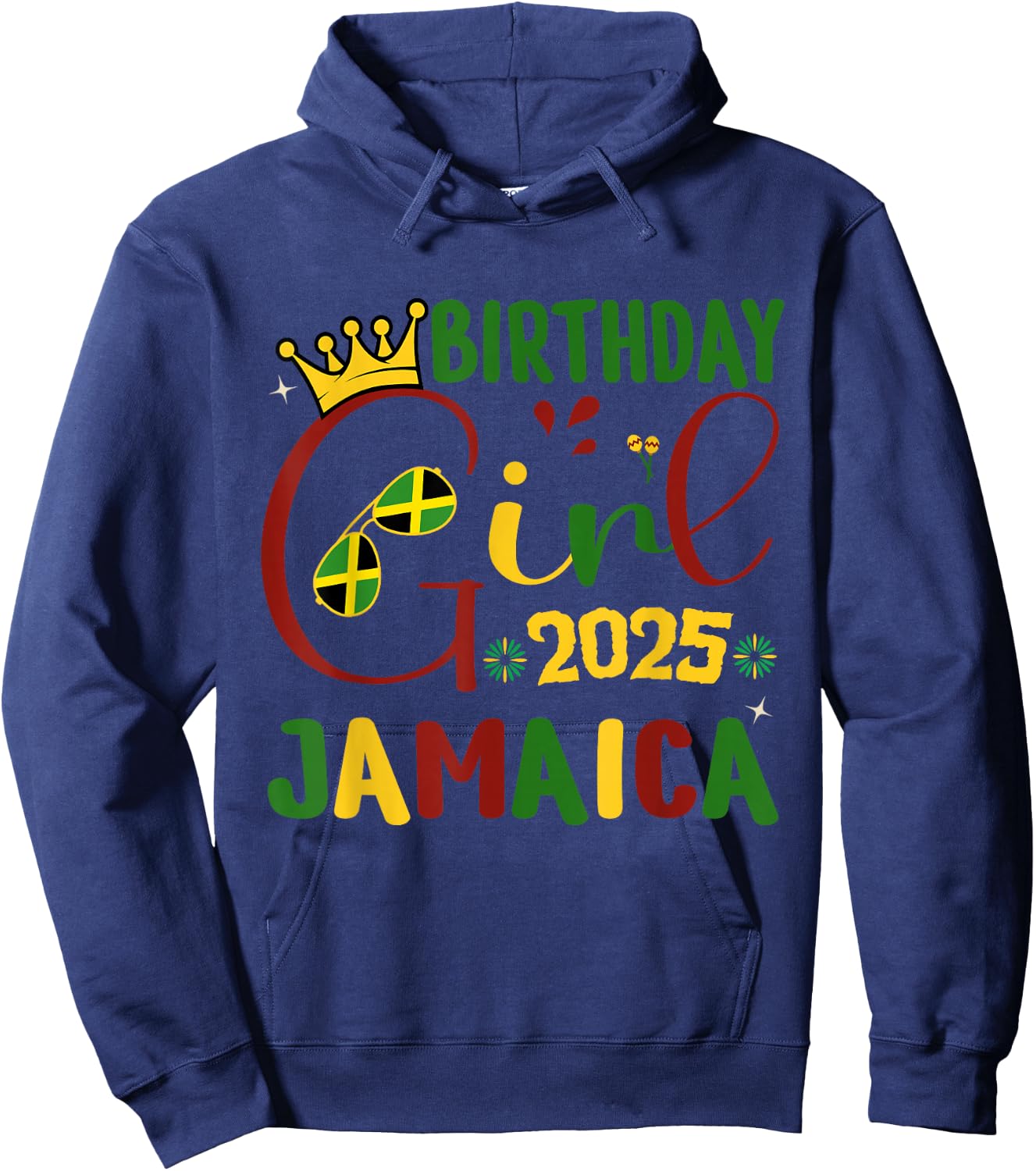 Birthday Girl Jamaica Vacation Matching Jamaica Birthday Hoodie - Hoodie | Navy