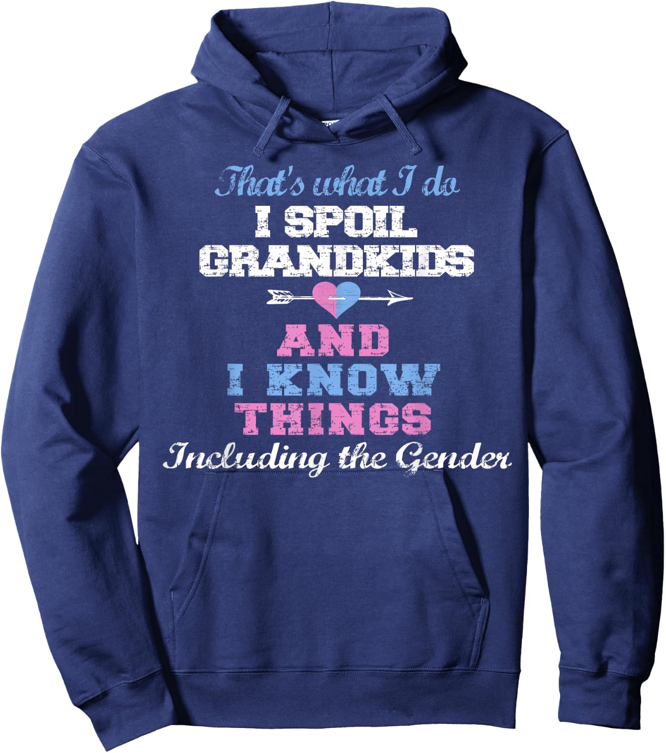 Funny Grandma Keeper of the Gender Reveal Party Idea Nana Hoodie - Hoodie | Navy