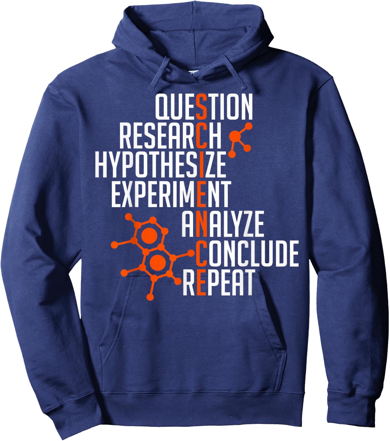 Scientific Method Crossword Shirt Hoodie - Hoodie | Navy