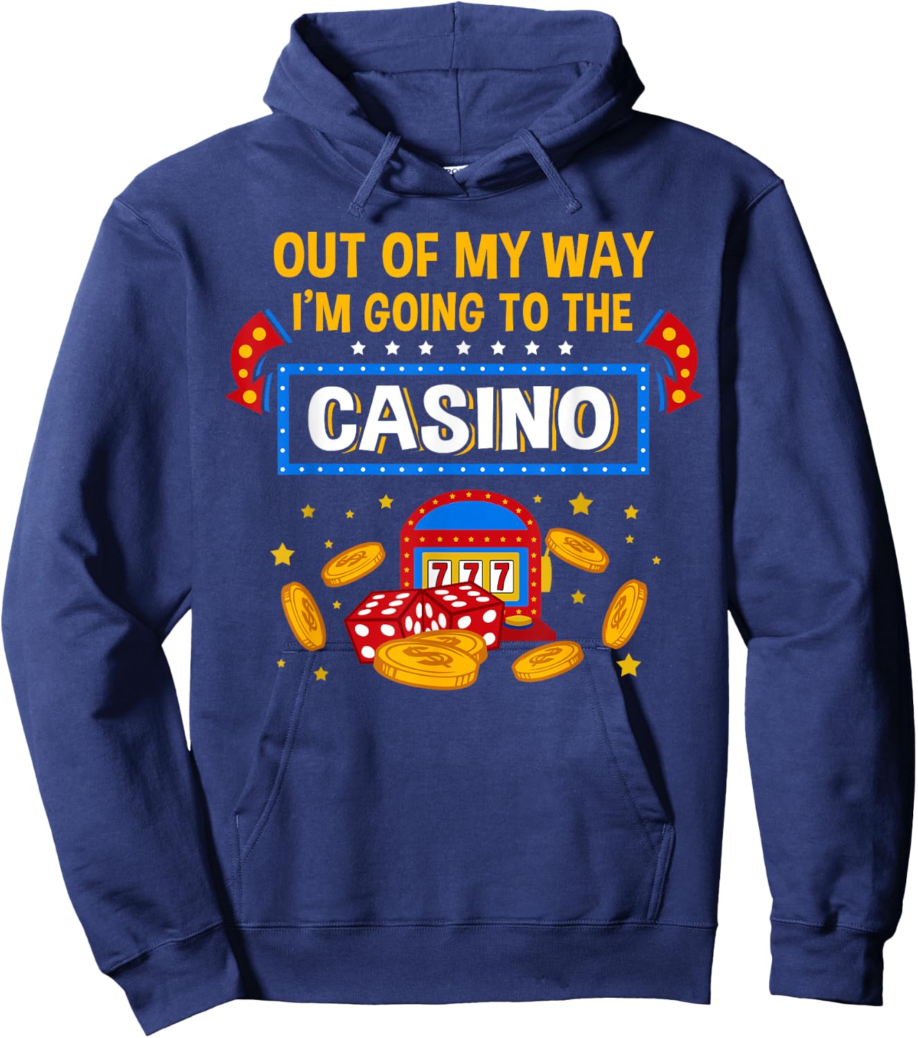 Funny Casino Design Women Casino Gambler Gambling Hoodie - Hoodie | Navy