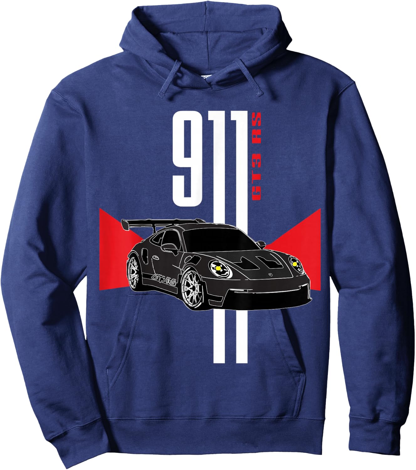 I Love Racecars Iconic 911 GT3 RS Mechanic Garage Meme Coin Hoodie - Hoodie | Navy