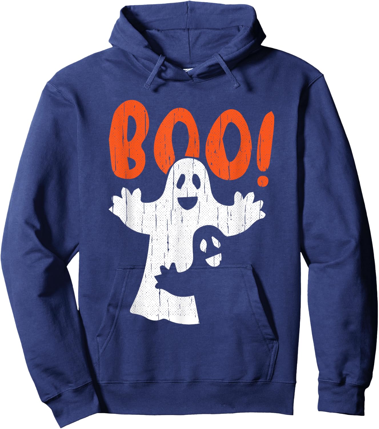 Ghost Boo Lazy Halloween Costume Funny Spirit Ghoul Hoodie - Hoodie | Navy