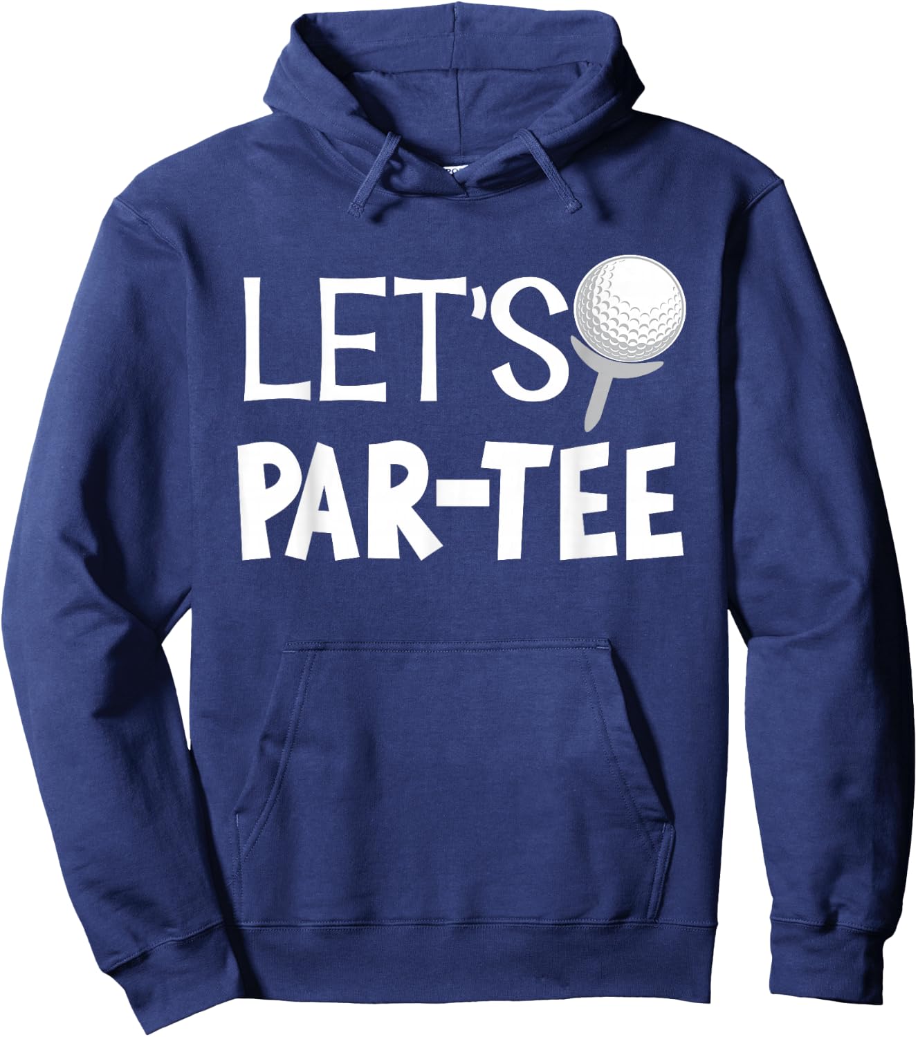 Let's Par Funny Golf Gifts -Adults Black Modern Golf Hoodie - Hoodie | Navy