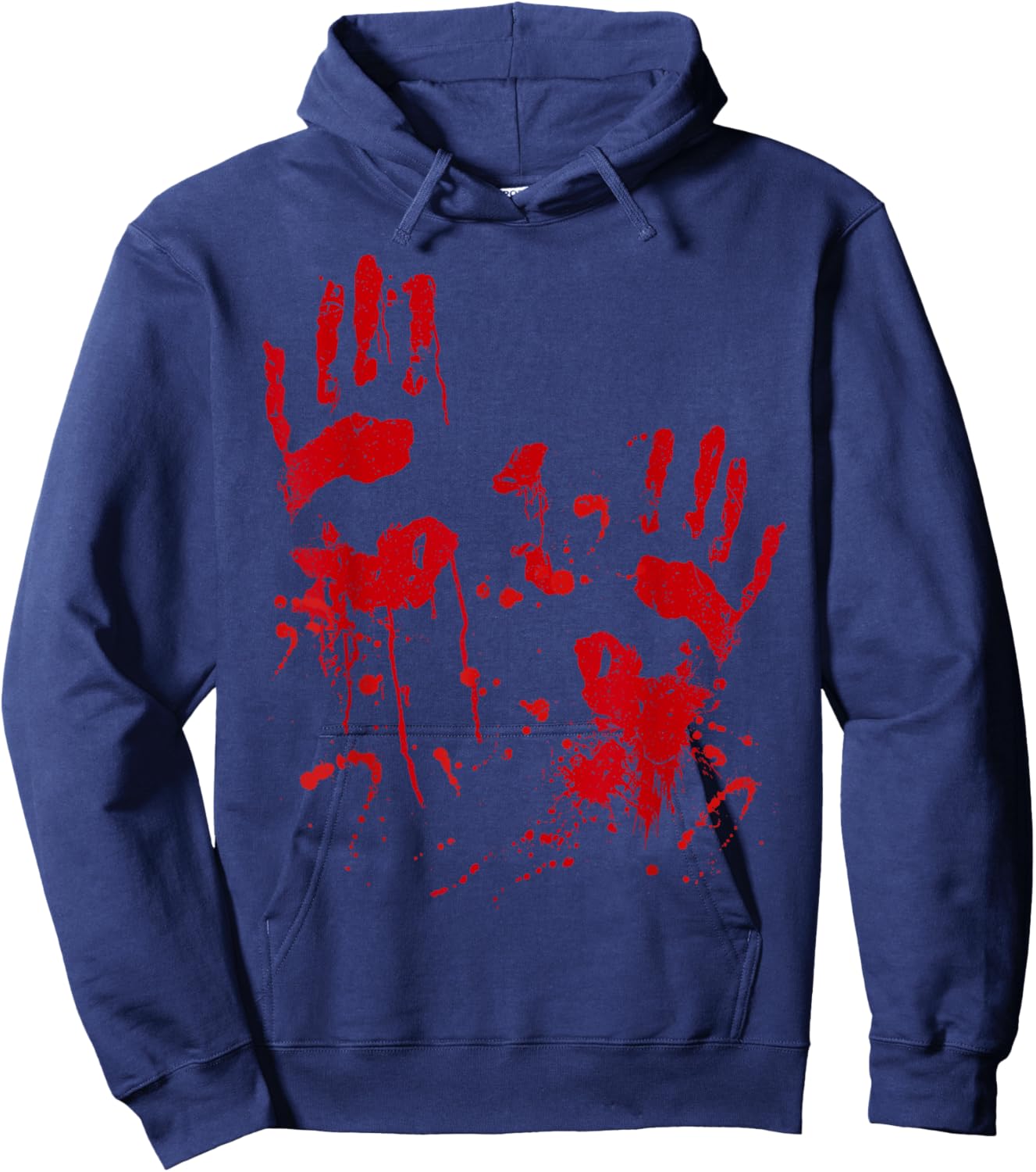 Halloween costume | bloody handprints handprint with blood Hoodie - Hoodie | Navy