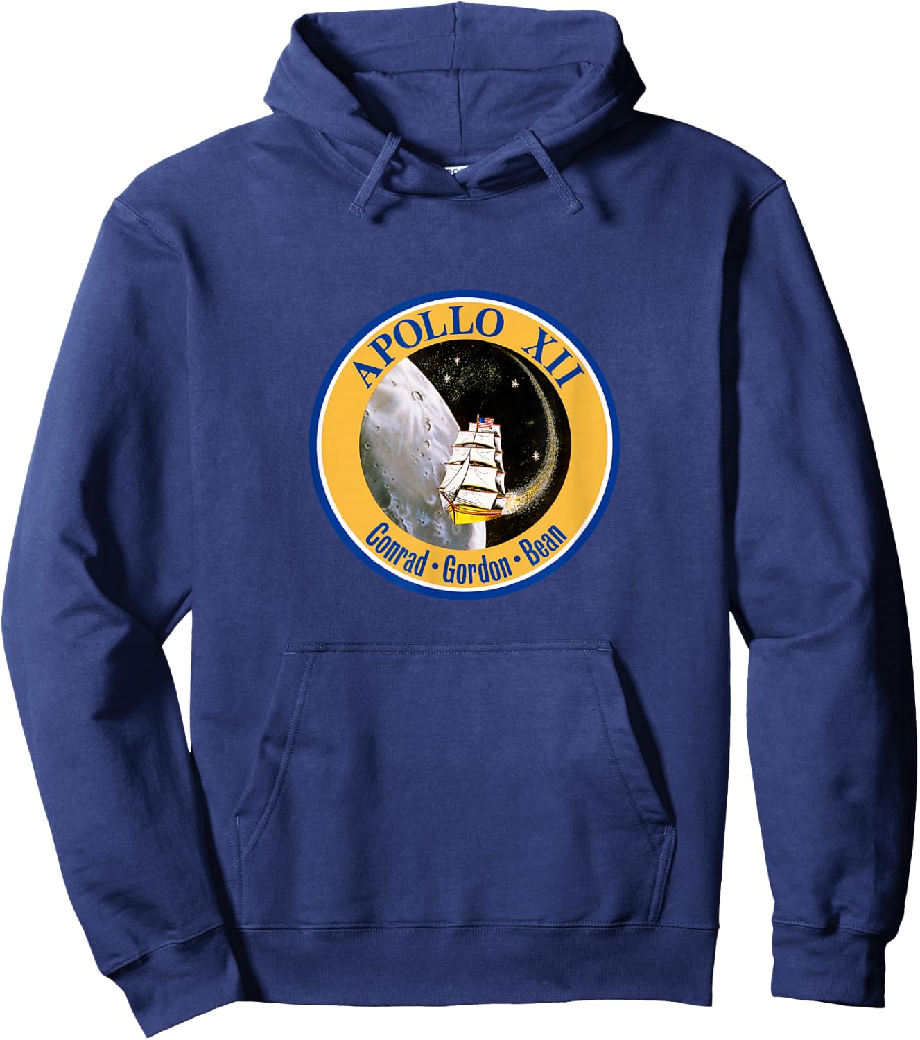 Apollo 12 Mission Patch Insignia Space Exploration Hoodie - Hoodie | Navy