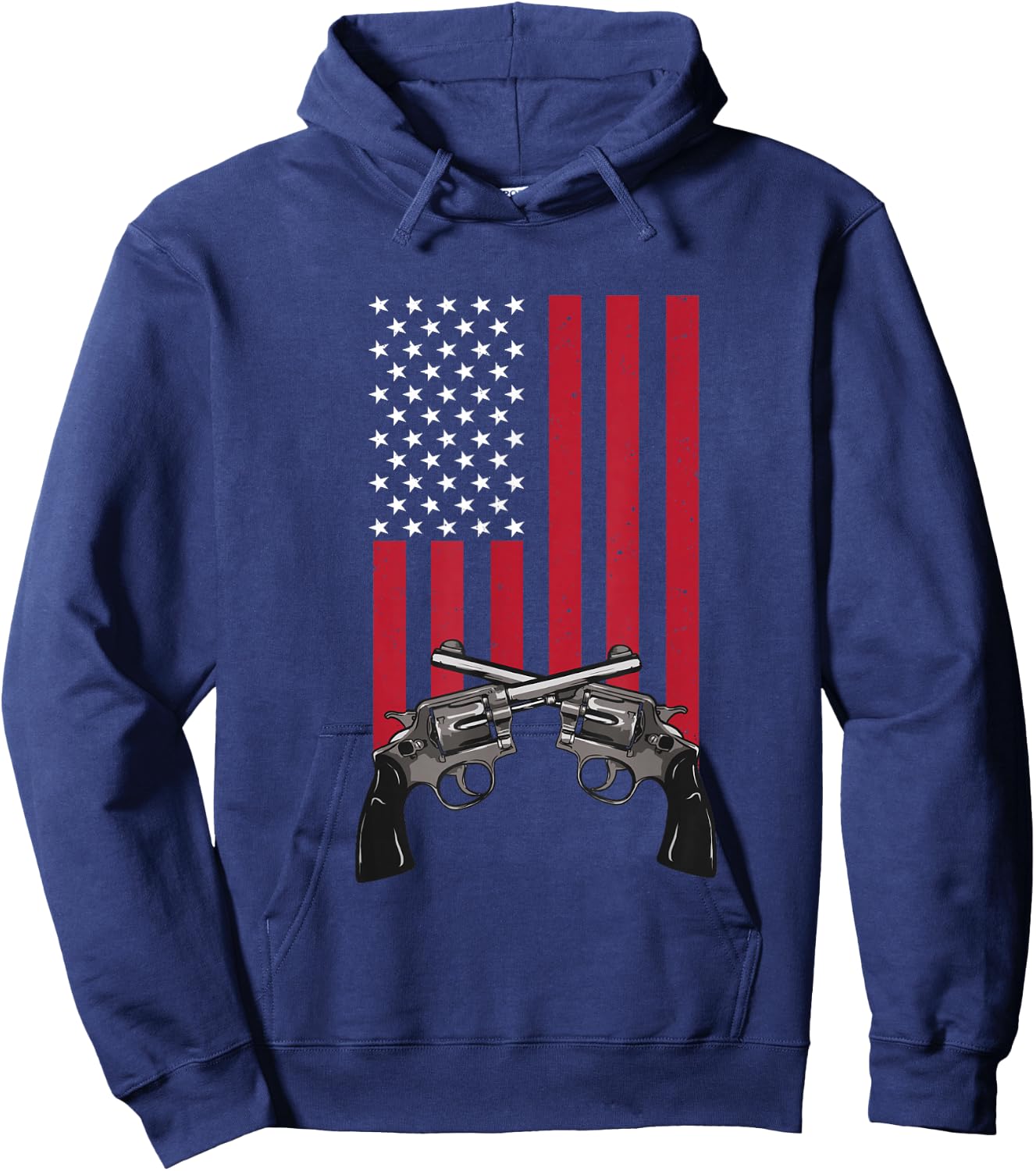 America Cowboy Revolver Hoodie - Hoodie | Navy