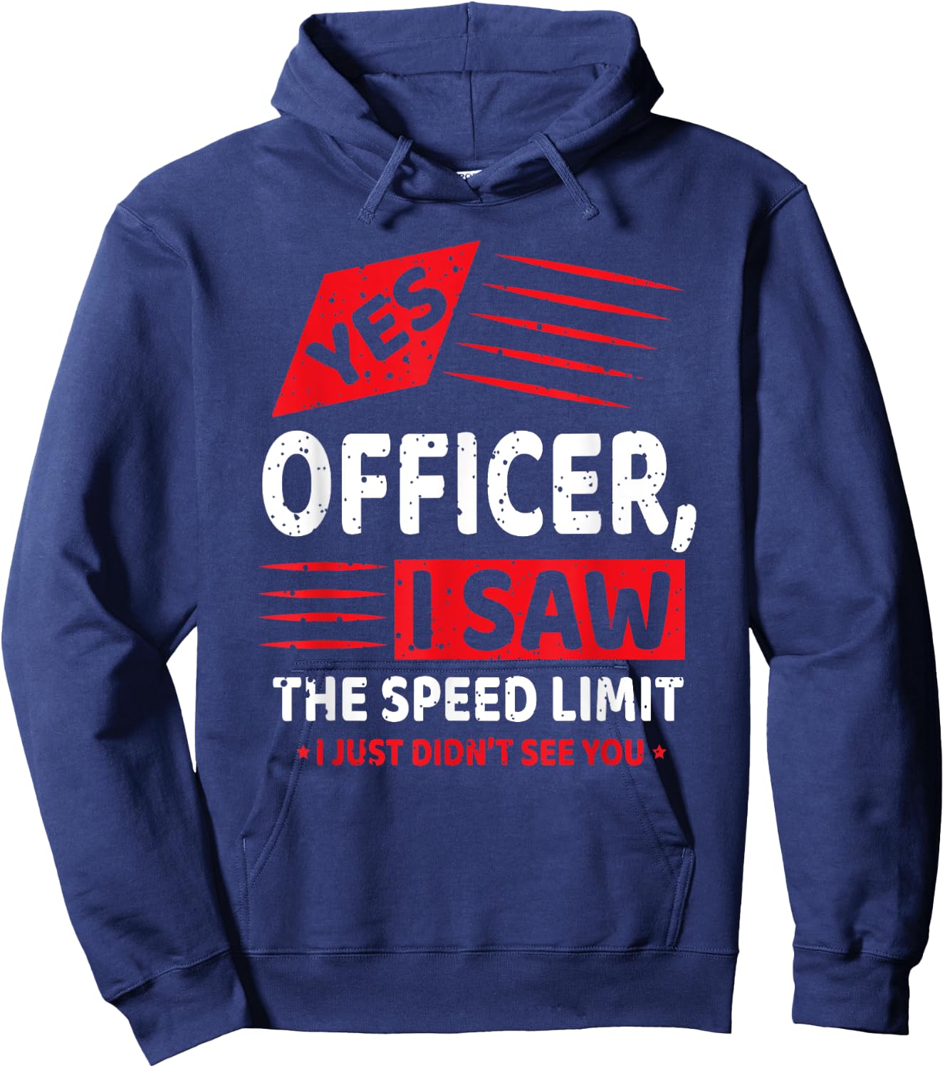 Funny Yes Officer Muscle Car Speedlimit Gears Mechanic Hoodie - Hoodie | Navy