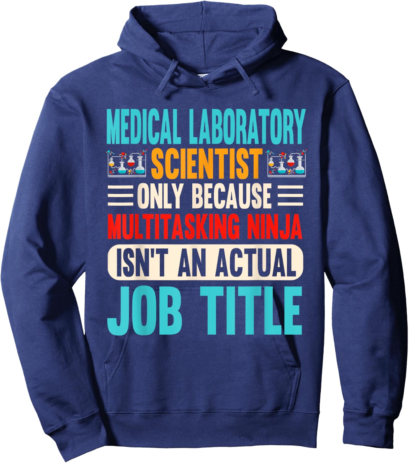 Medical Laboratory Scientist Clinical Tech MLS Retro Vintage Hoodie - Hoodie | Navy