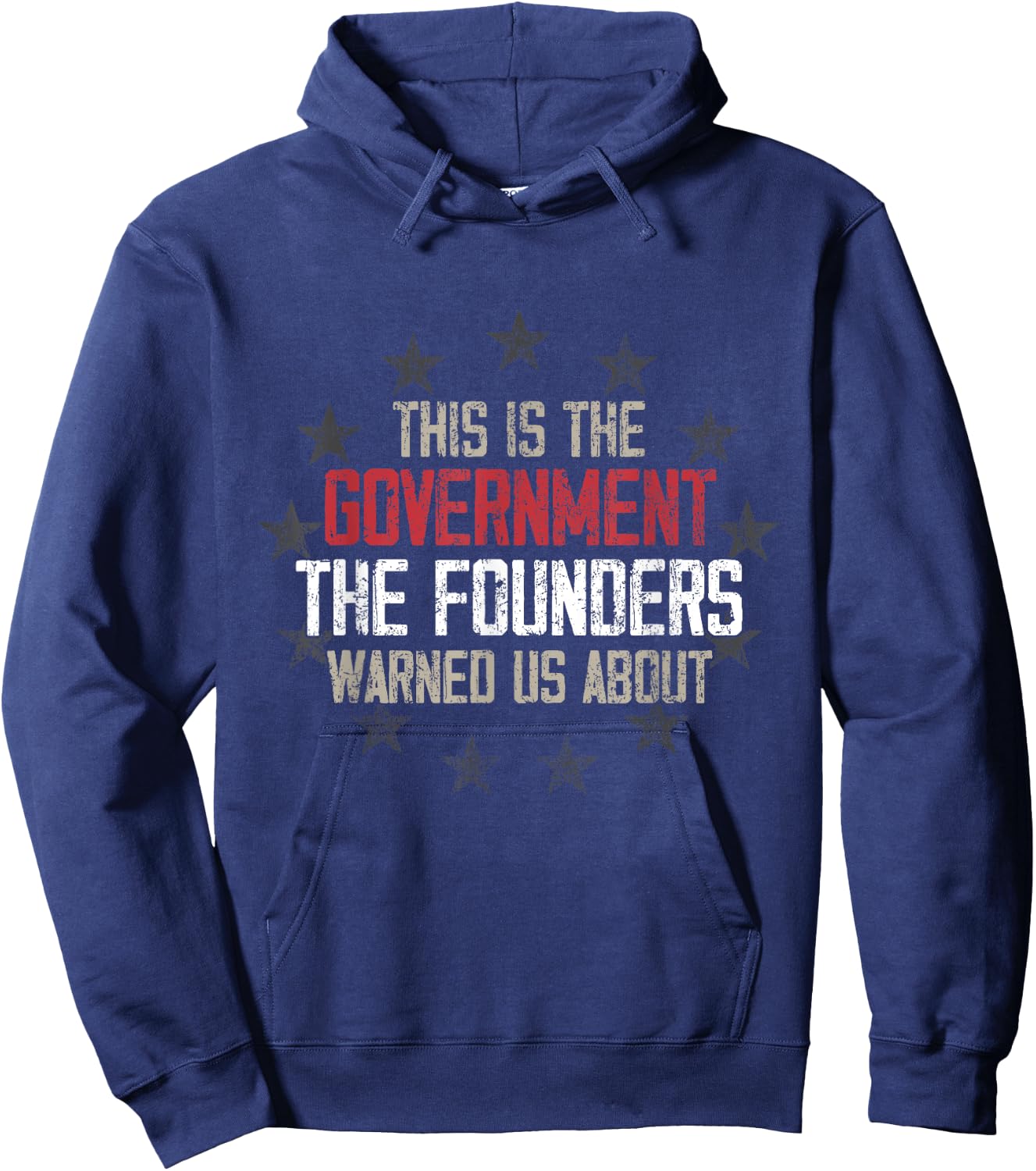 This is the government our founders warned us about Hoodie - Hoodie | Navy