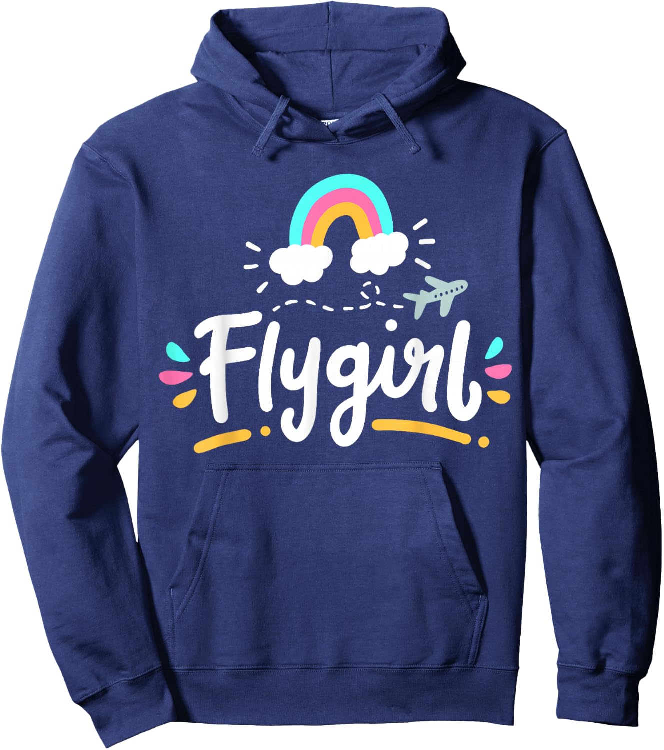 Pilot Girl Flight Attendant Flying Aviation Hoodie - Hoodie | Navy