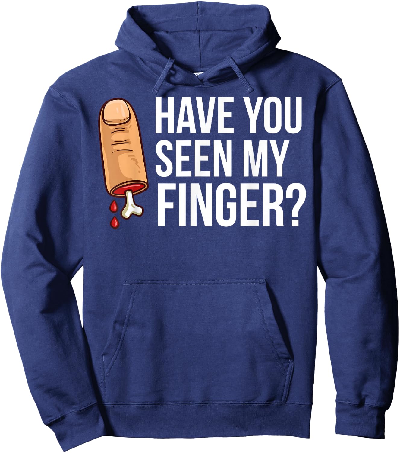 Missing Finger Prosthetic Amputation Recovery Hoodie - Hoodie | Navy
