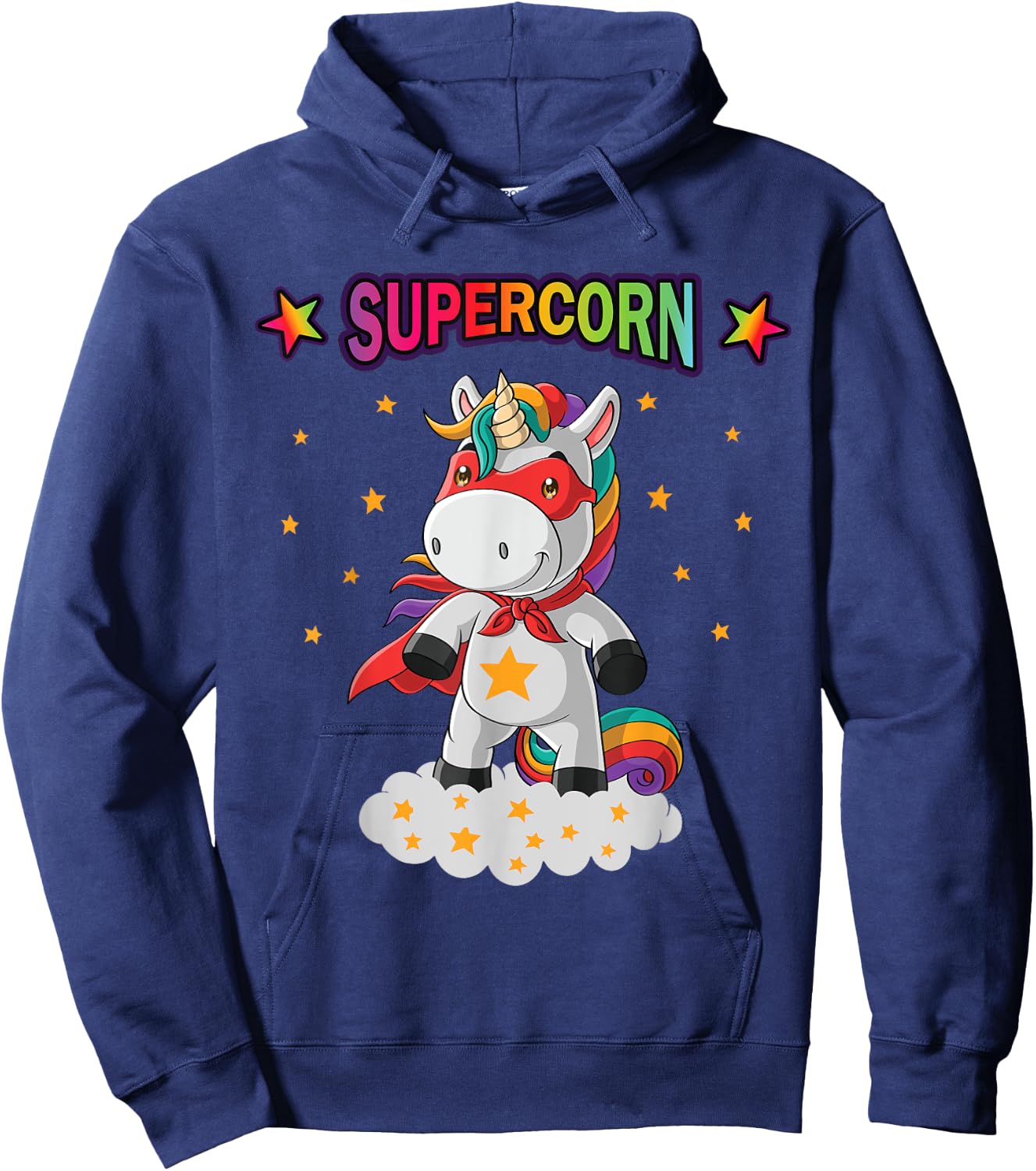 Unicorn Superhero Supercorn Hero Boys Girls Gift Hoodie - Hoodie | Navy