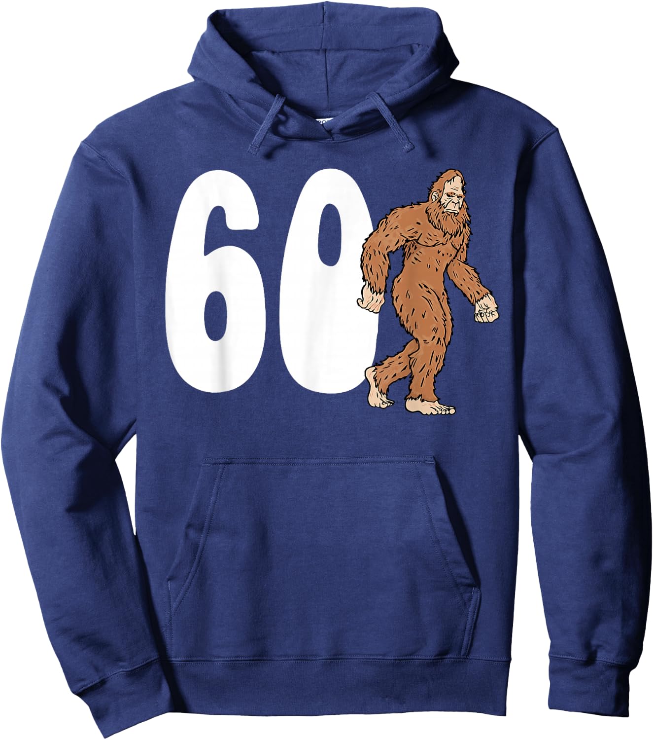 Bigfoot 60th Sixtieth Birthday Sasquatch 60 Year Old Yeti Hoodie - Hoodie | Navy