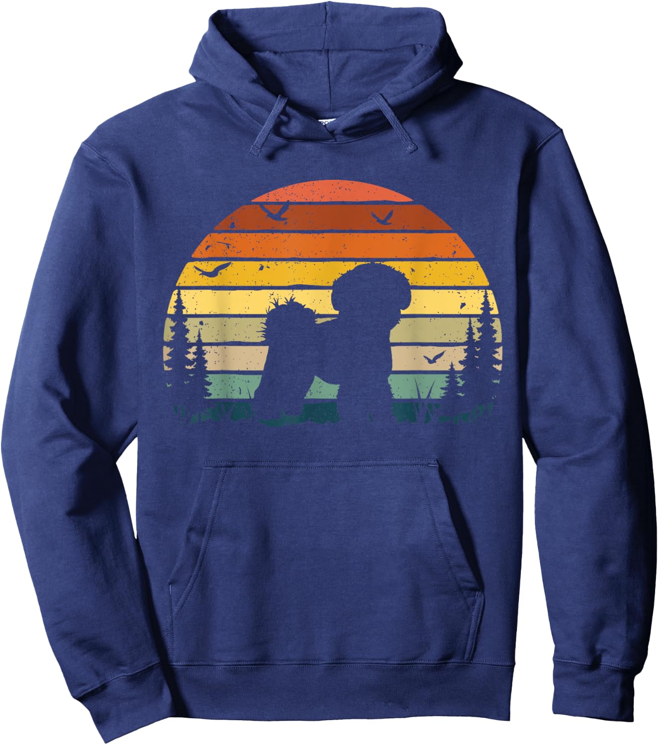 Shichon Vintage Retro Mom Dad Dog Hoodie - Hoodie | Navy