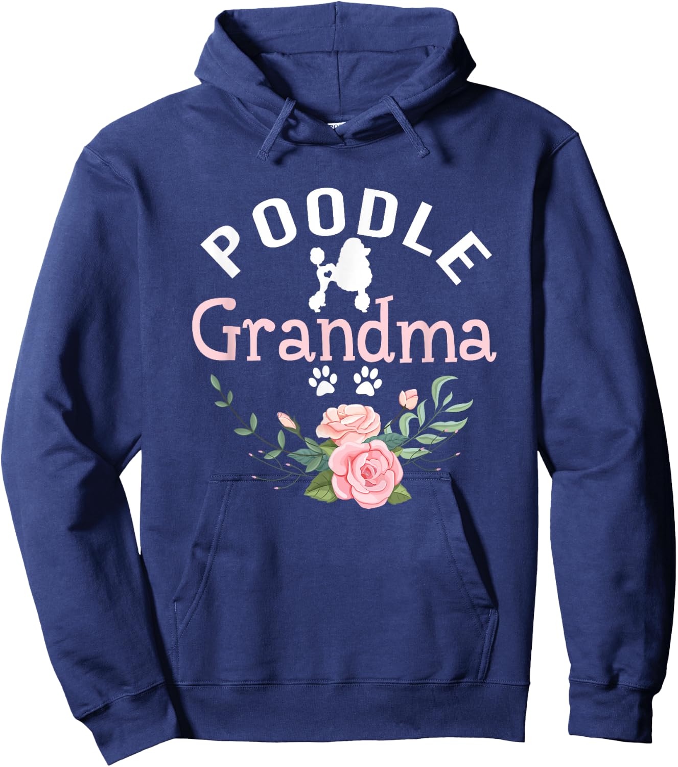 Poodle Grandma Gifts Mom Poodle Dog Lover Christmas Hoodie - Hoodie | Navy