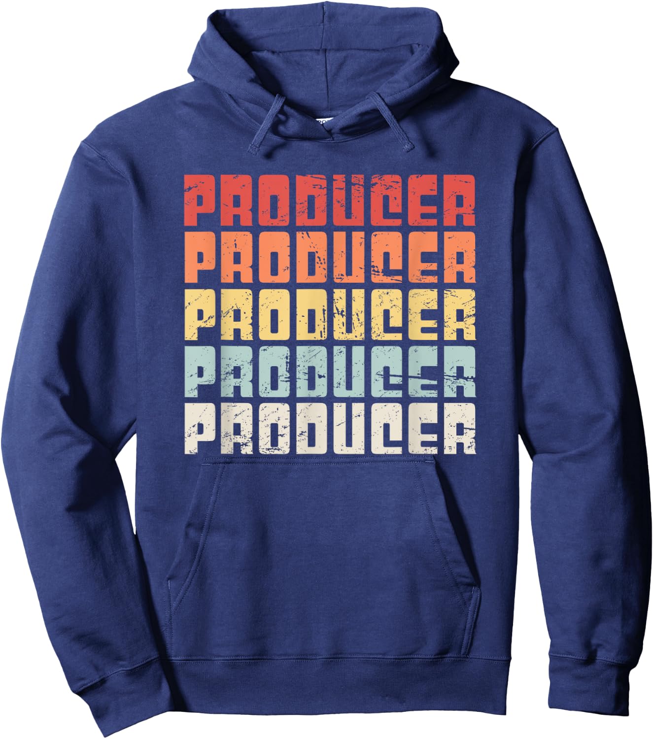 Vintage Style Music PRODUCER Hoodie - Hoodie | Navy
