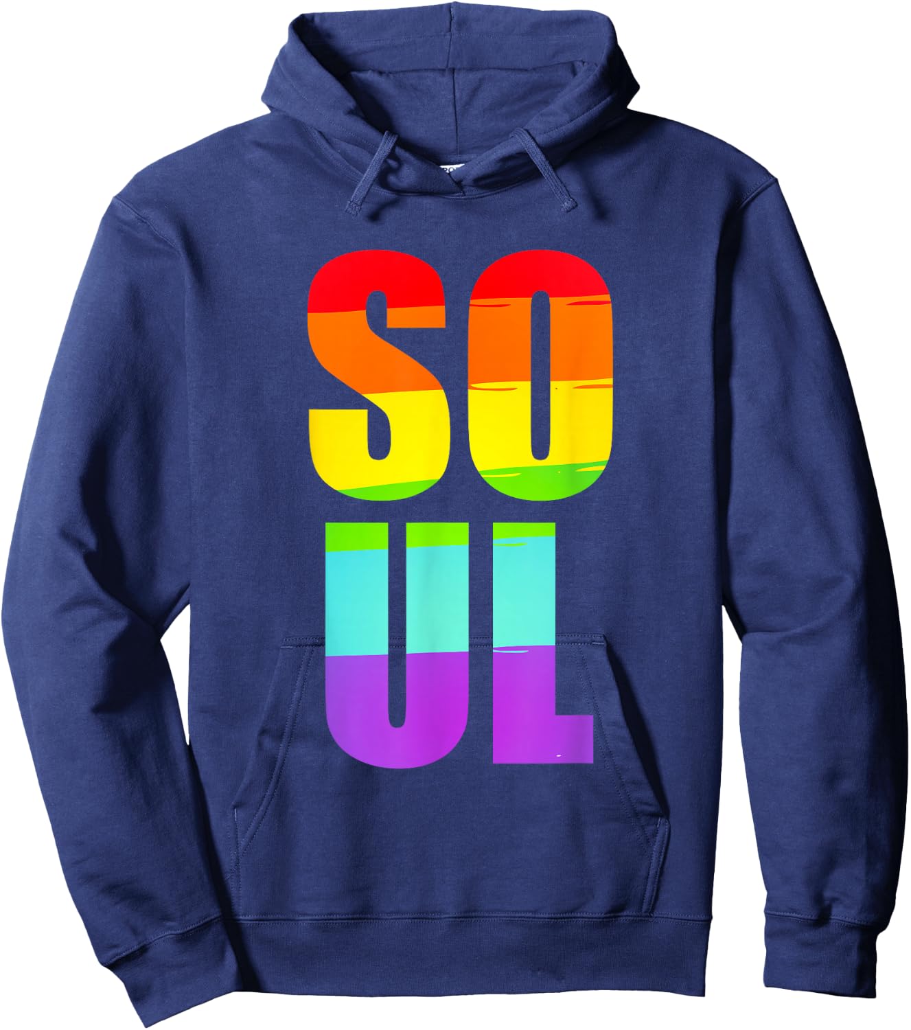 Soul Mate LGBTQ Pride Matching Gay Lesbian Couple Rainbow Hoodie - Hoodie | Navy