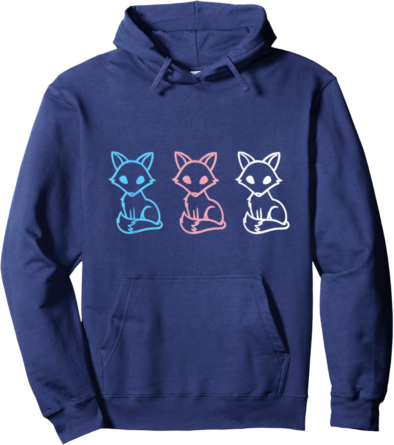 Cute Transgender Fox Hoodie - Hoodie | Navy
