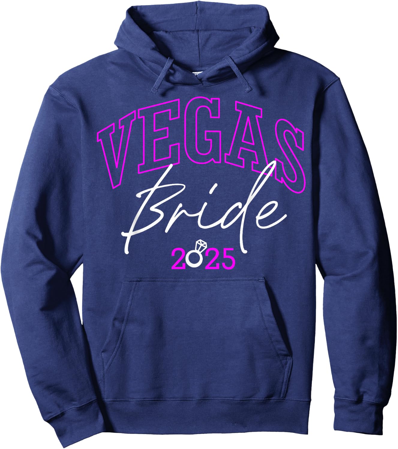 Vegas Bride Squad 2025, Married in Vegas Bachelorette Party Hoodie - Hoodie | Navy