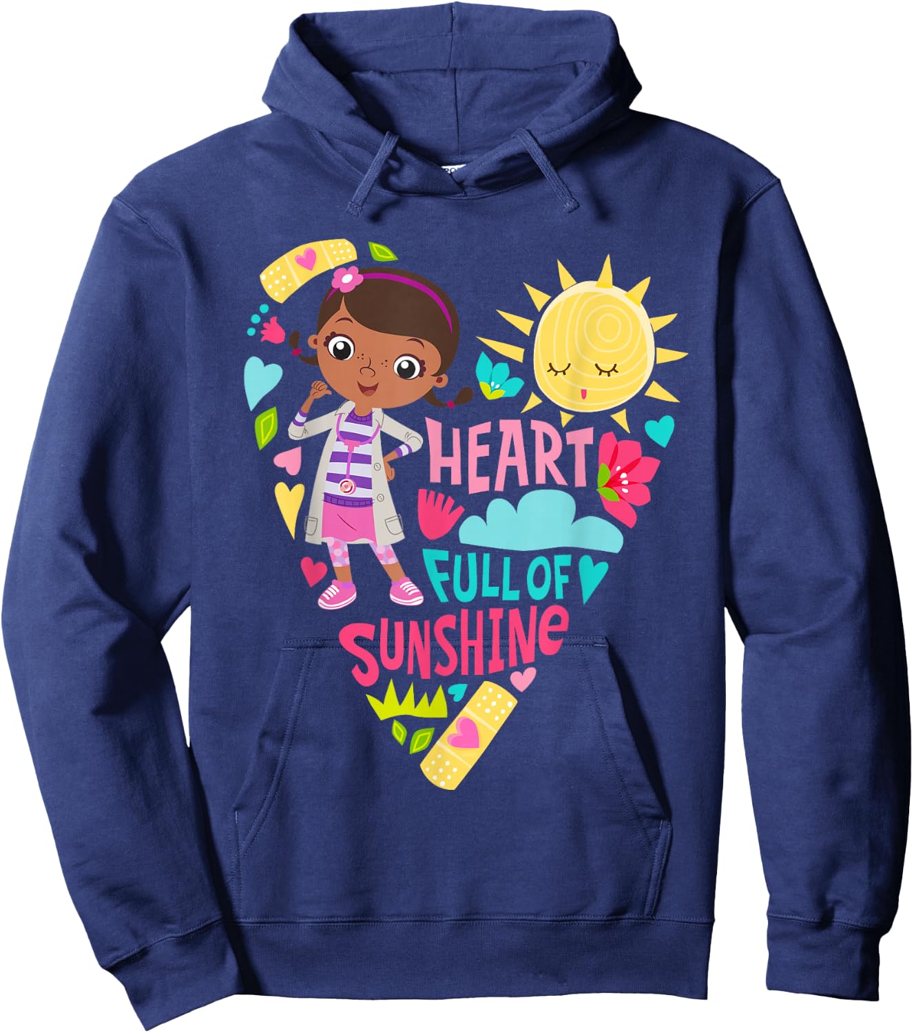 Disney Doc McStuffins Heart Full of Sunshine Girls’ Hoodie - Hoodie | Navy