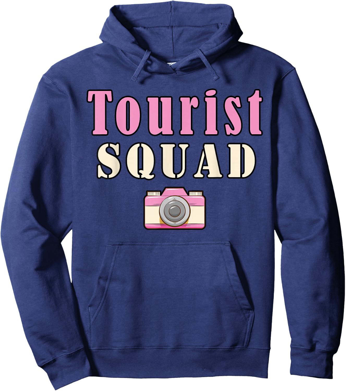 Tourist Squad Camera Girl Souvenir Vacation Travel Retro Hoodie - Hoodie | Navy