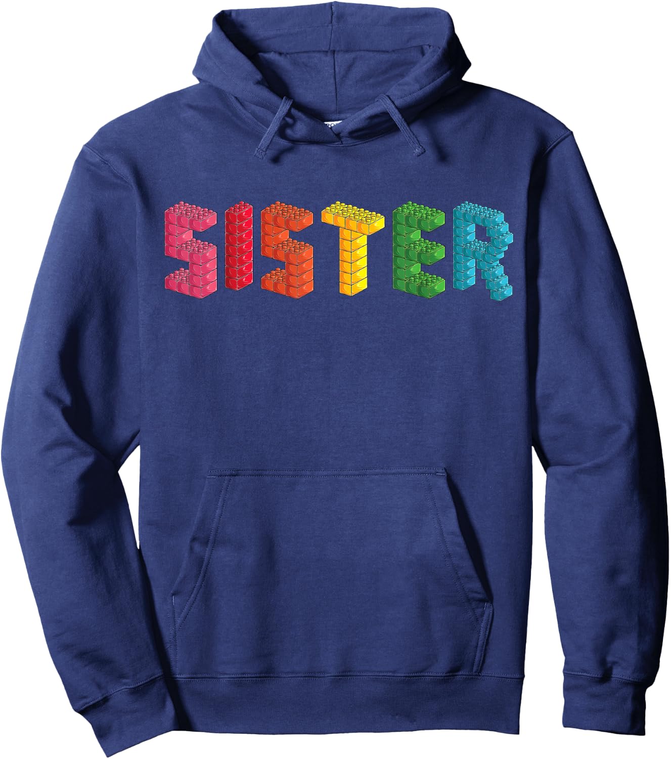 Sister Master Builder Building Bricks Blocks Family Set Girl Hoodie - Hoodie | Navy