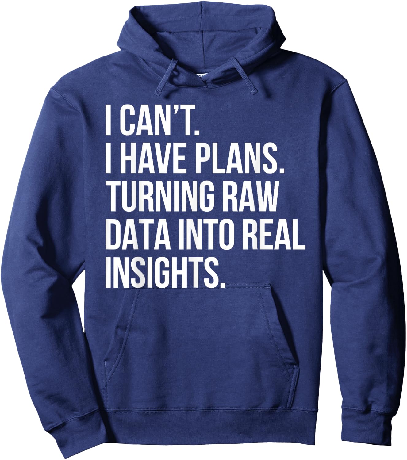 I Can't I Have Plans Data Analyst Funny Quote Business Humor Hoodie - Hoodie | Navy