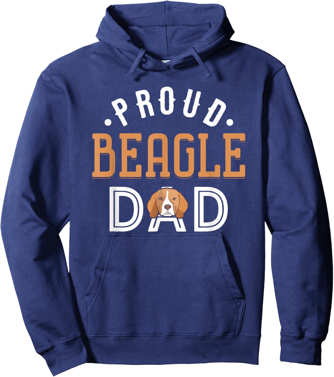 Beagle Dad Shirt Funny Father's Day Dog Lover Gift Proud Hoodie - Hoodie | Navy