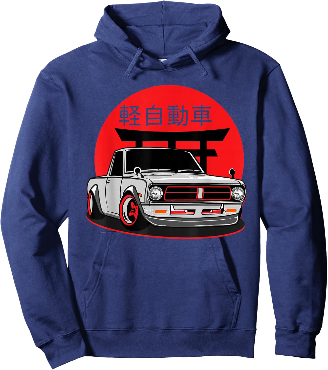 Mini Truck Kei JDM Japanese Drift Car Japan Vintage Graphic Hoodie - Hoodie | Navy
