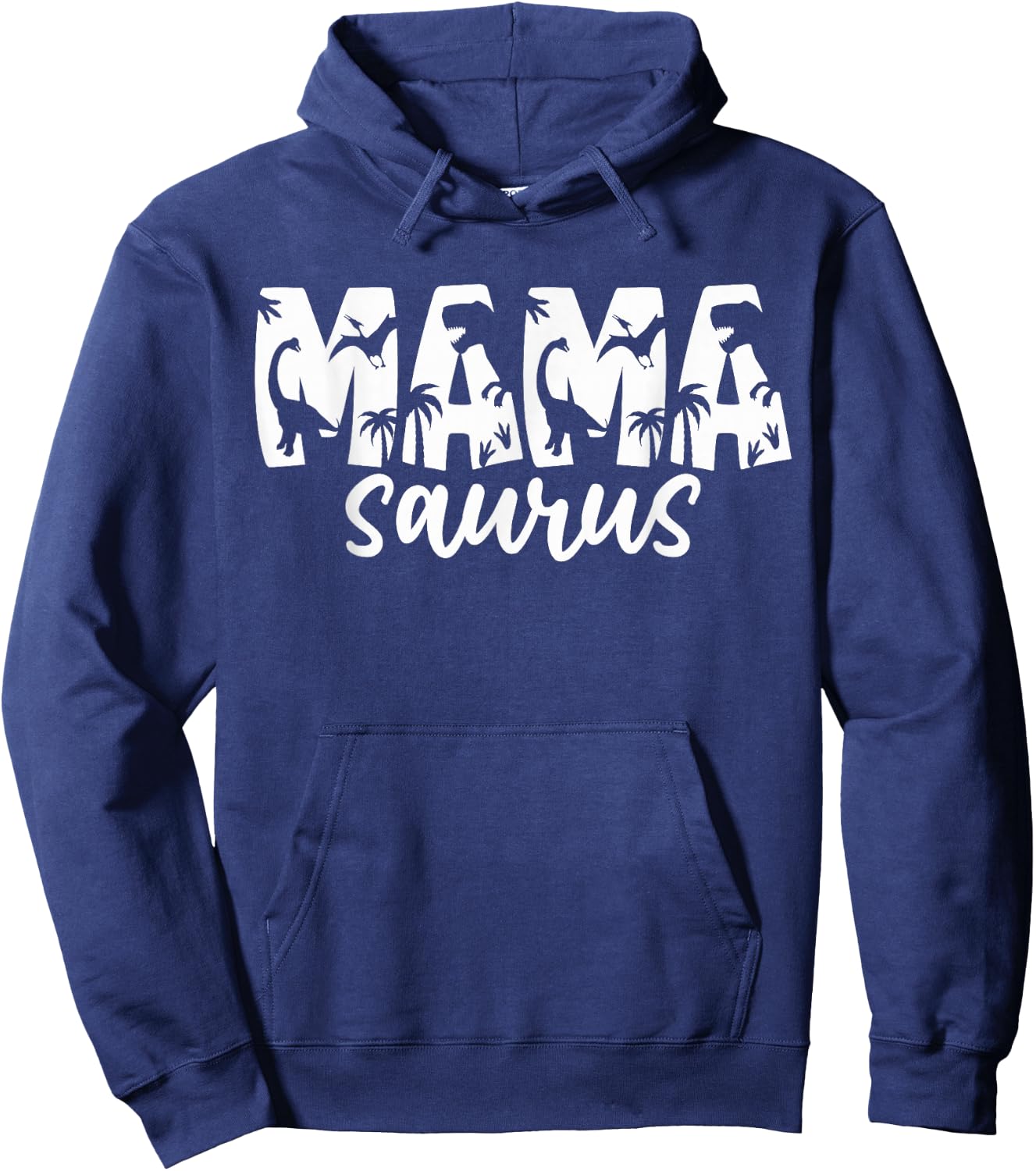 Mamasaurus T Rex Dinosaur Mama Saurus Family Matching Women Hoodie - Hoodie | Navy