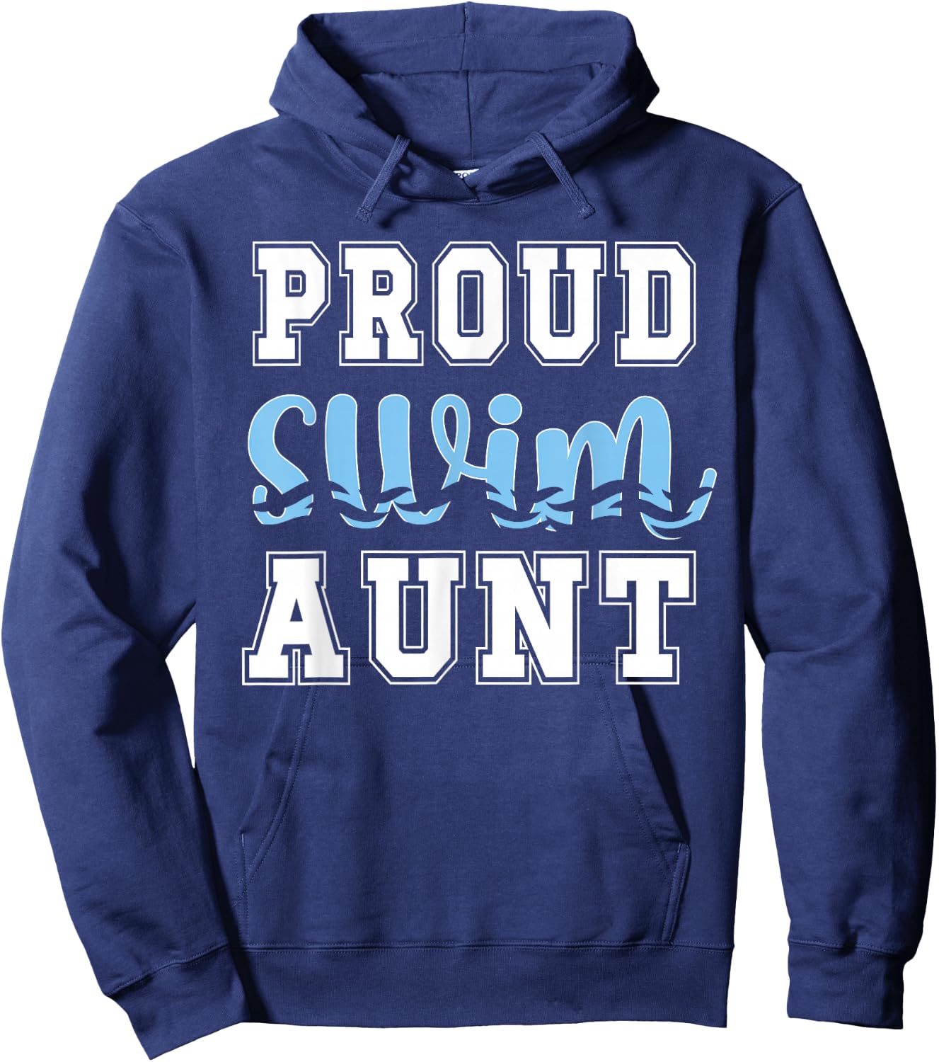 Proud Swim Aunt Swimming Auntie Hoodie - Hoodie | Navy