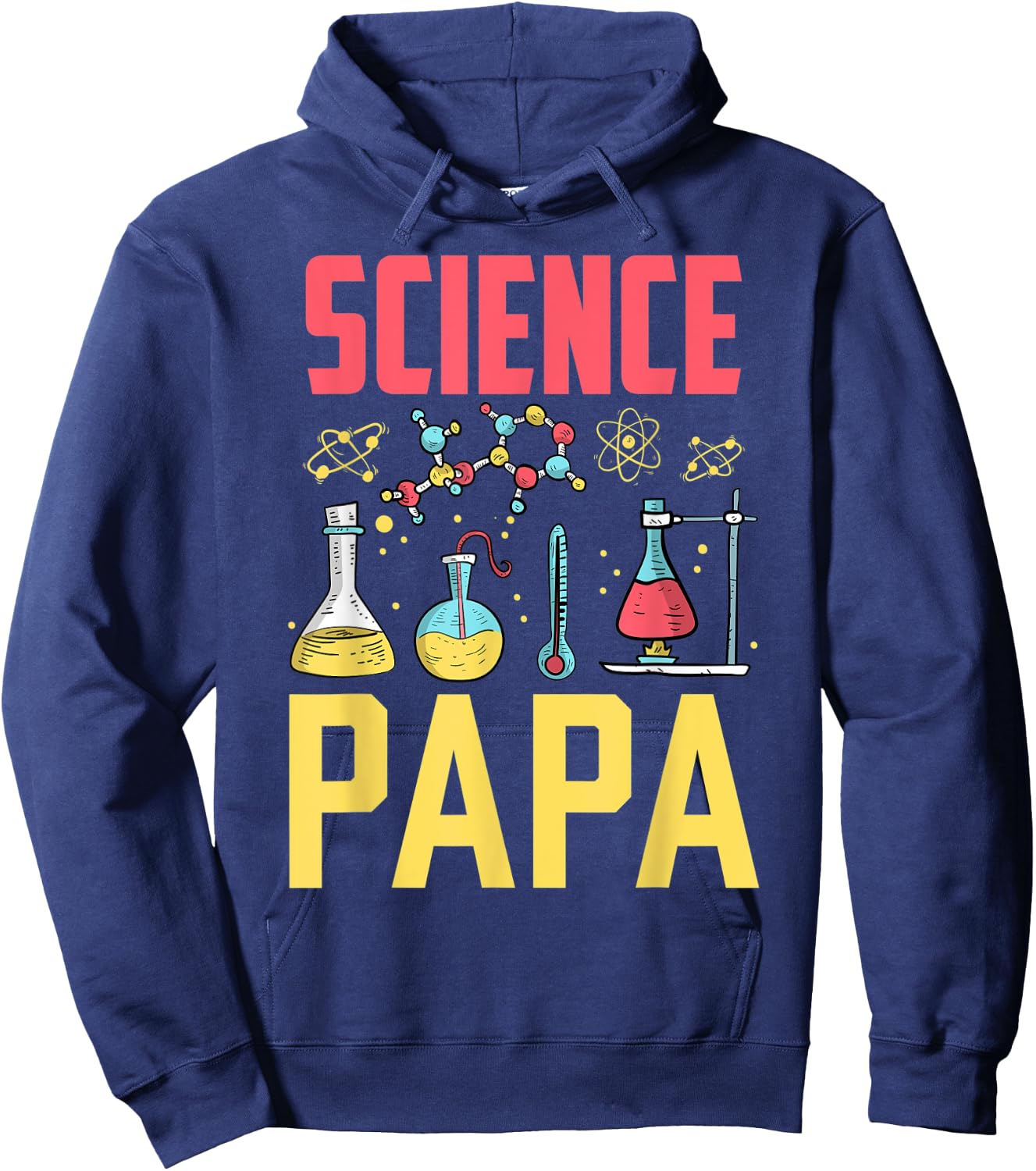 Science Papa Scientist Researcher Research Job Dad Father Hoodie - Hoodie | Navy