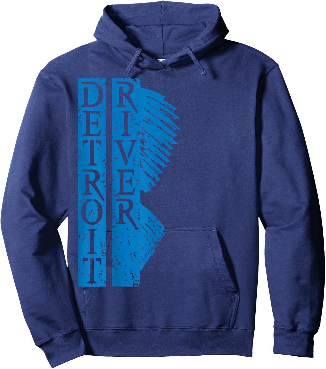 Detroit River Walleye Fishing Hoodie - Hoodie | Navy