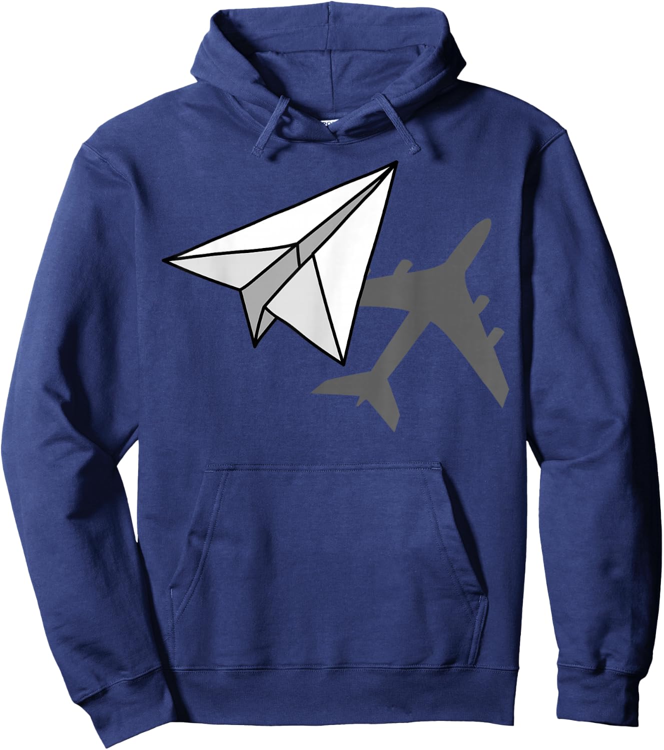 Pilot Paper Airplane Aviator Airman Airwoman Flying Plane Hoodie - Hoodie | Navy