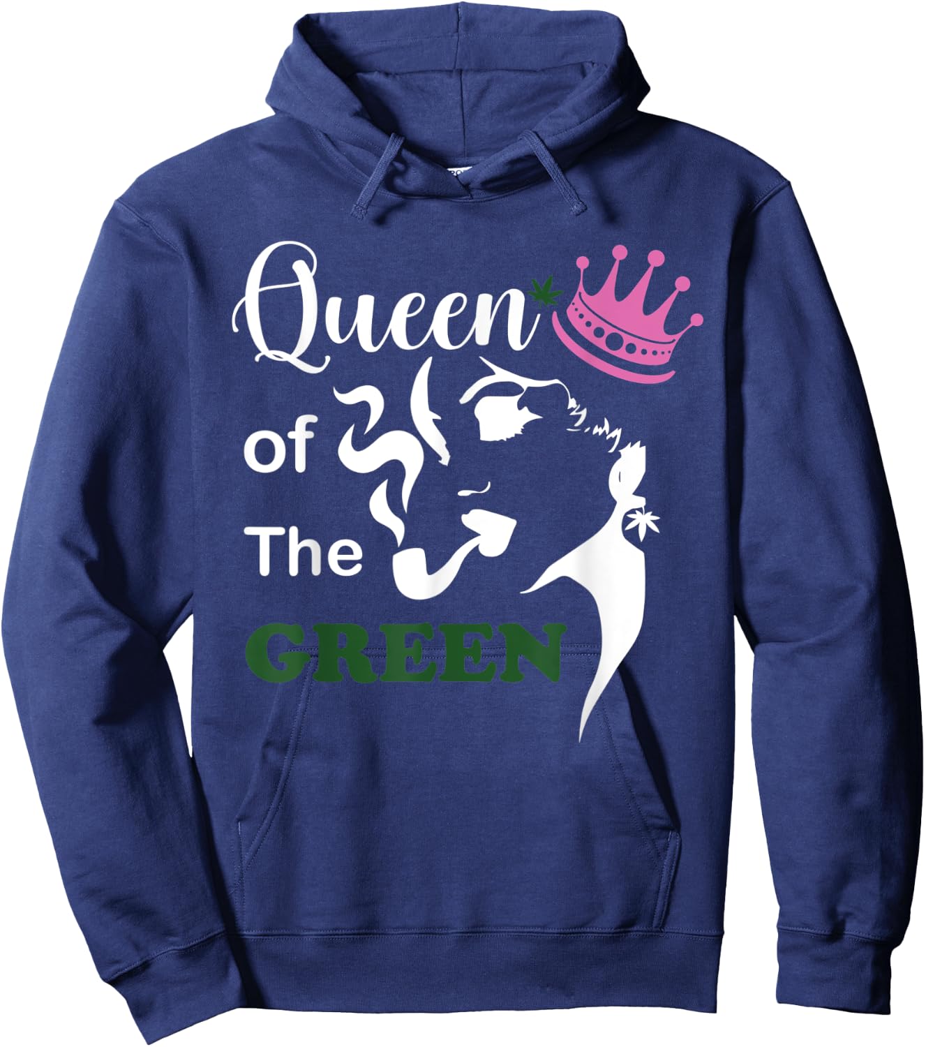 Queen Of Green Weed Cannabis of St Patricks Marijuana Hoodie - Hoodie | Navy