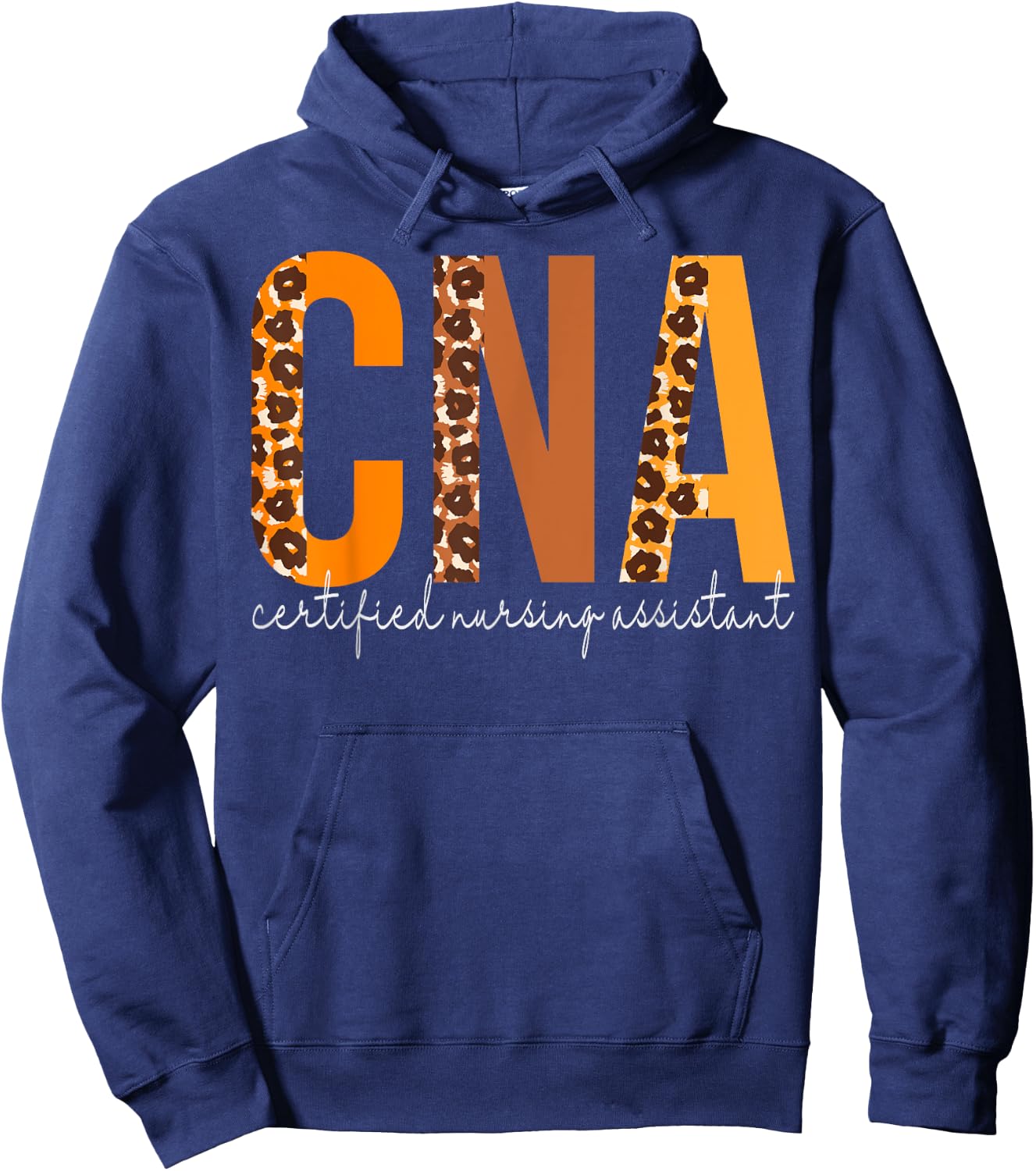 CNA Certified Nursing Assistant leopard Fall Autumn Lovers Hoodie - Hoodie | Navy
