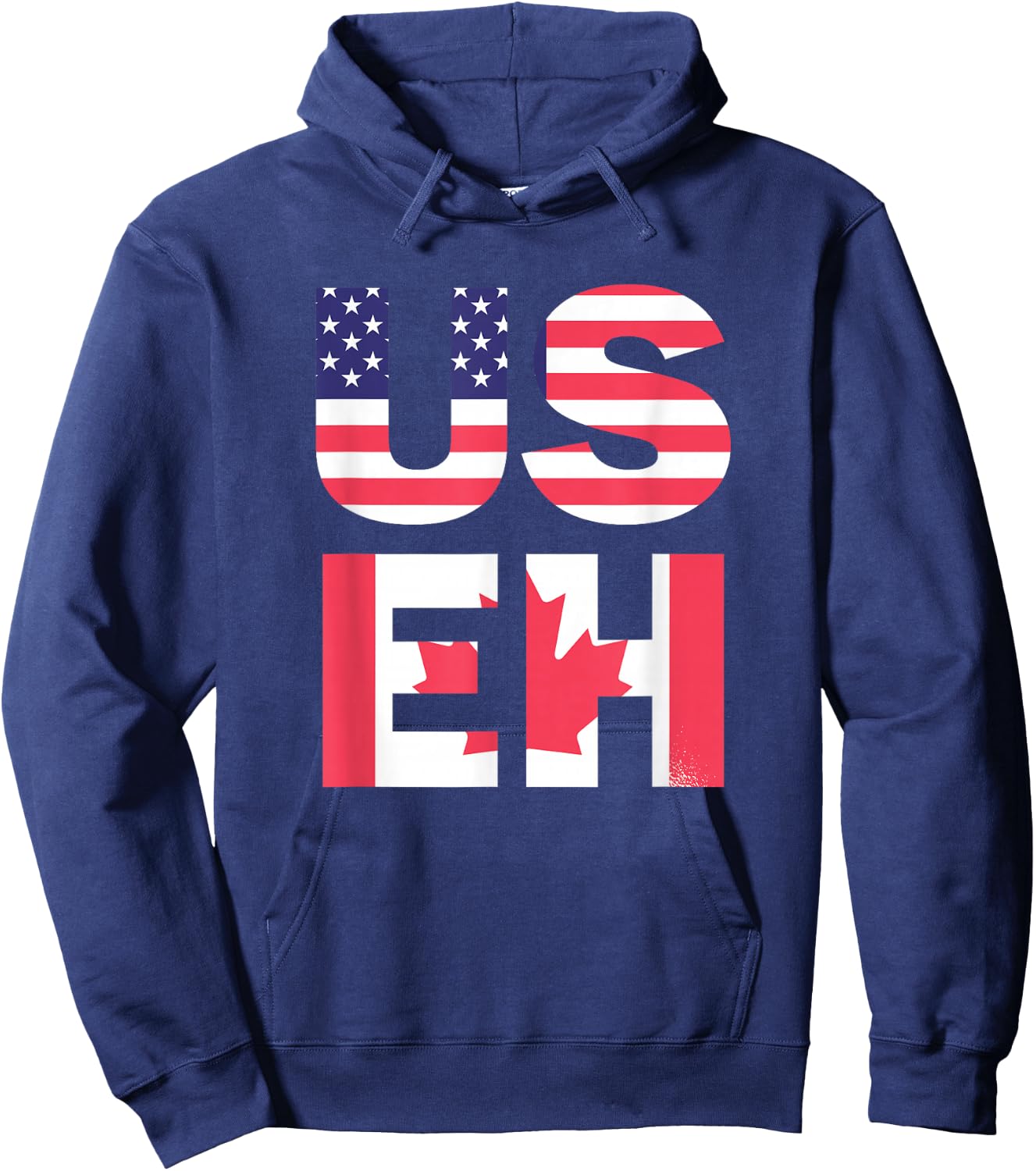US EH American Canadian Funny Meme Quote Hoodie - Hoodie | Navy