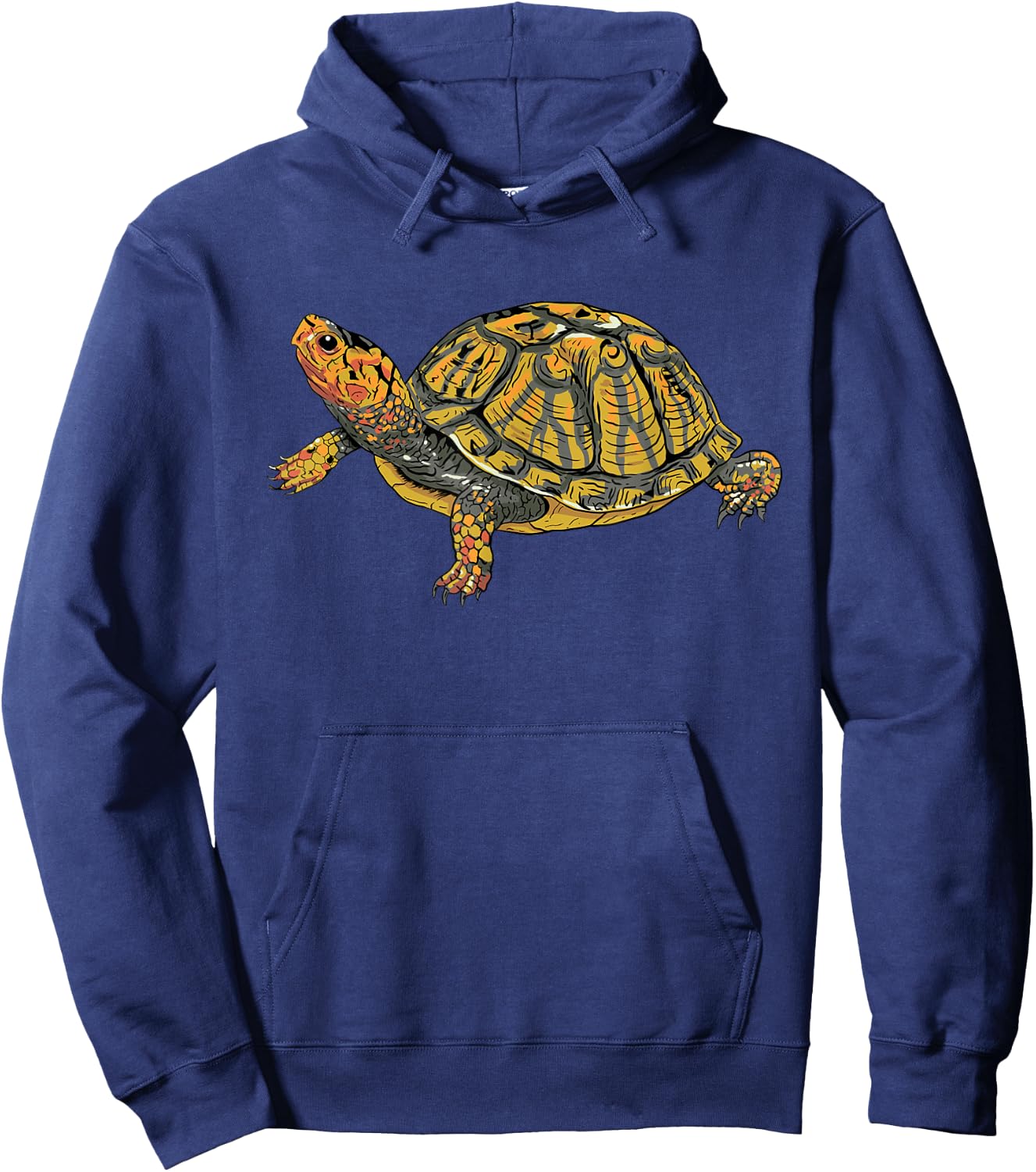 Box Turtle Realistic Illustration Shell Animal Hoodie - Hoodie | Navy