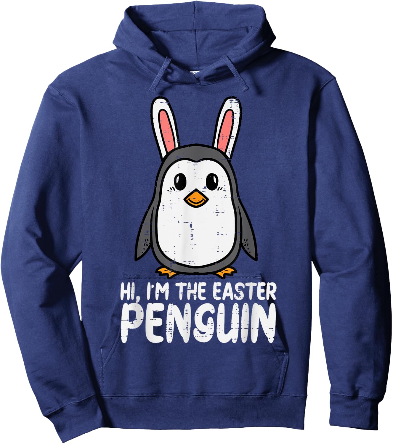 Im The Easter Penguin Cute Bunny Ears Women Boys Girls Kids Hoodie - Hoodie | Navy
