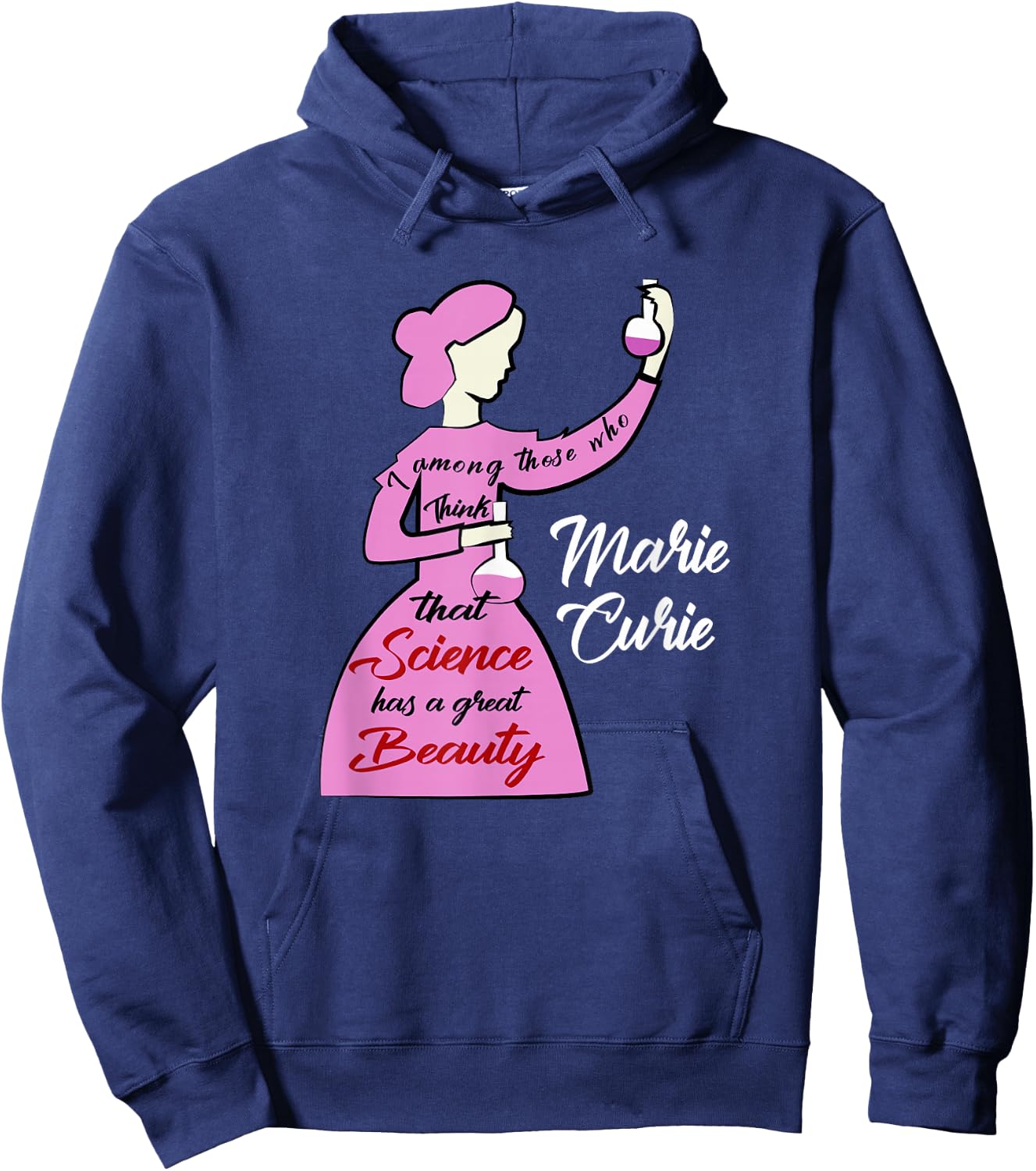 Marie Curie Science Chemistry, Women in Science Scientist Hoodie - Hoodie | Navy