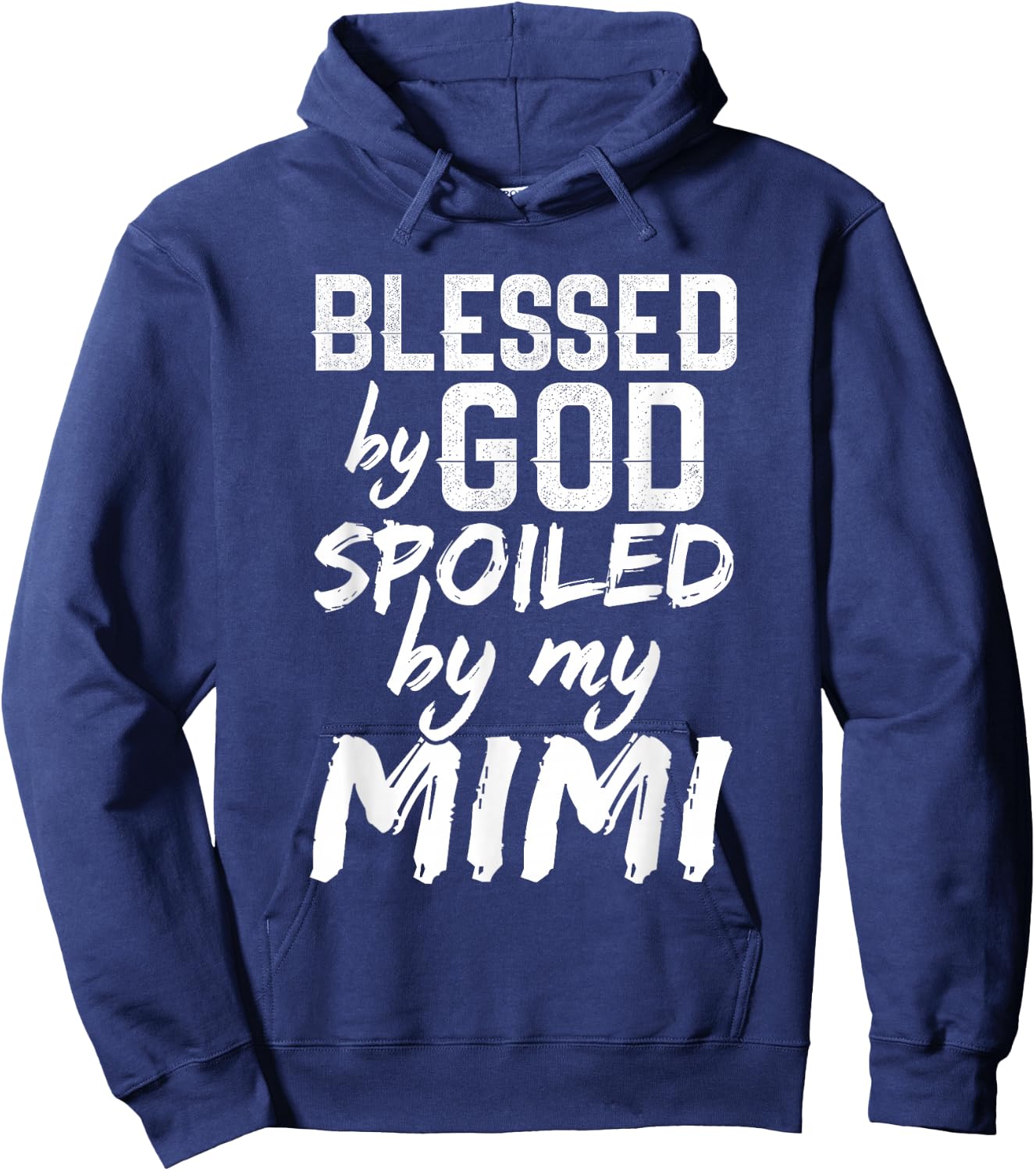 Blessed By God Spoiled By My Mimi Grandchild Gift T Shirt Hoodie - Hoodie | Navy