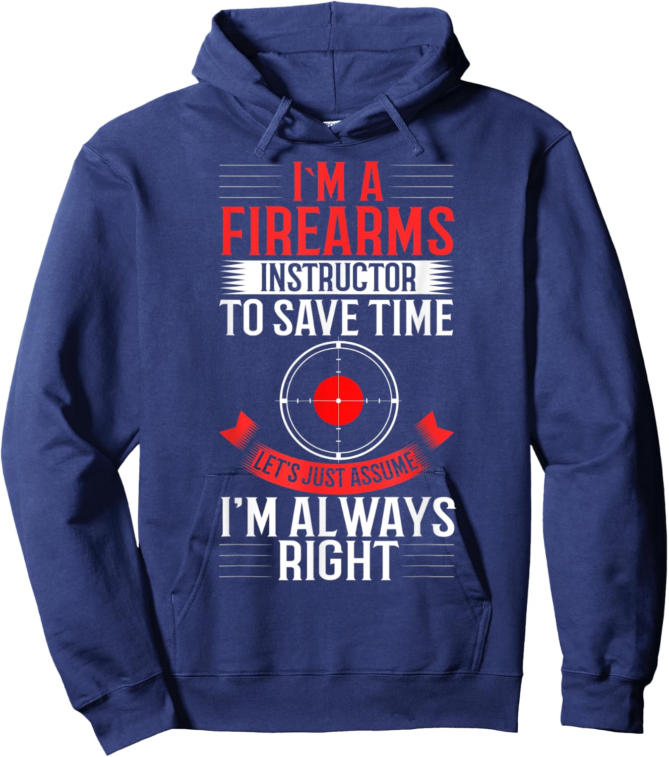 Firearm Instructor Gun Shooting Safety Weapon Training Hoodie - Hoodie | Navy
