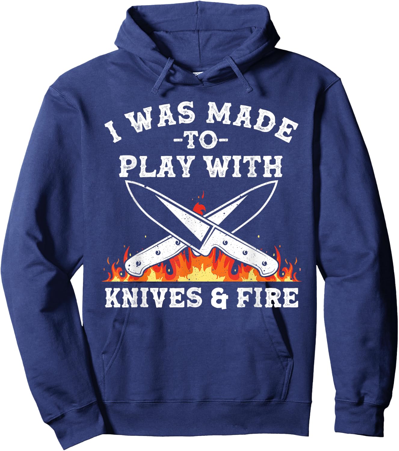 Funny Chef Design Women Knives Play Cooking Lovers Hoodie - Hoodie | Navy