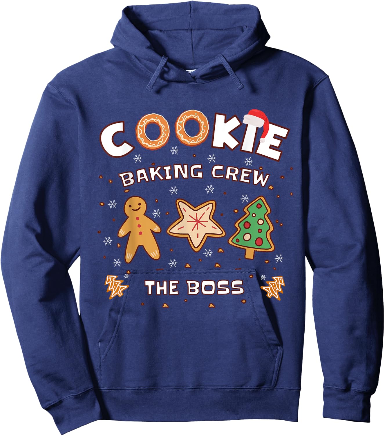 Family Christmas Cookie Baking Crew for the Boss Baker Hoodie - Hoodie | Navy