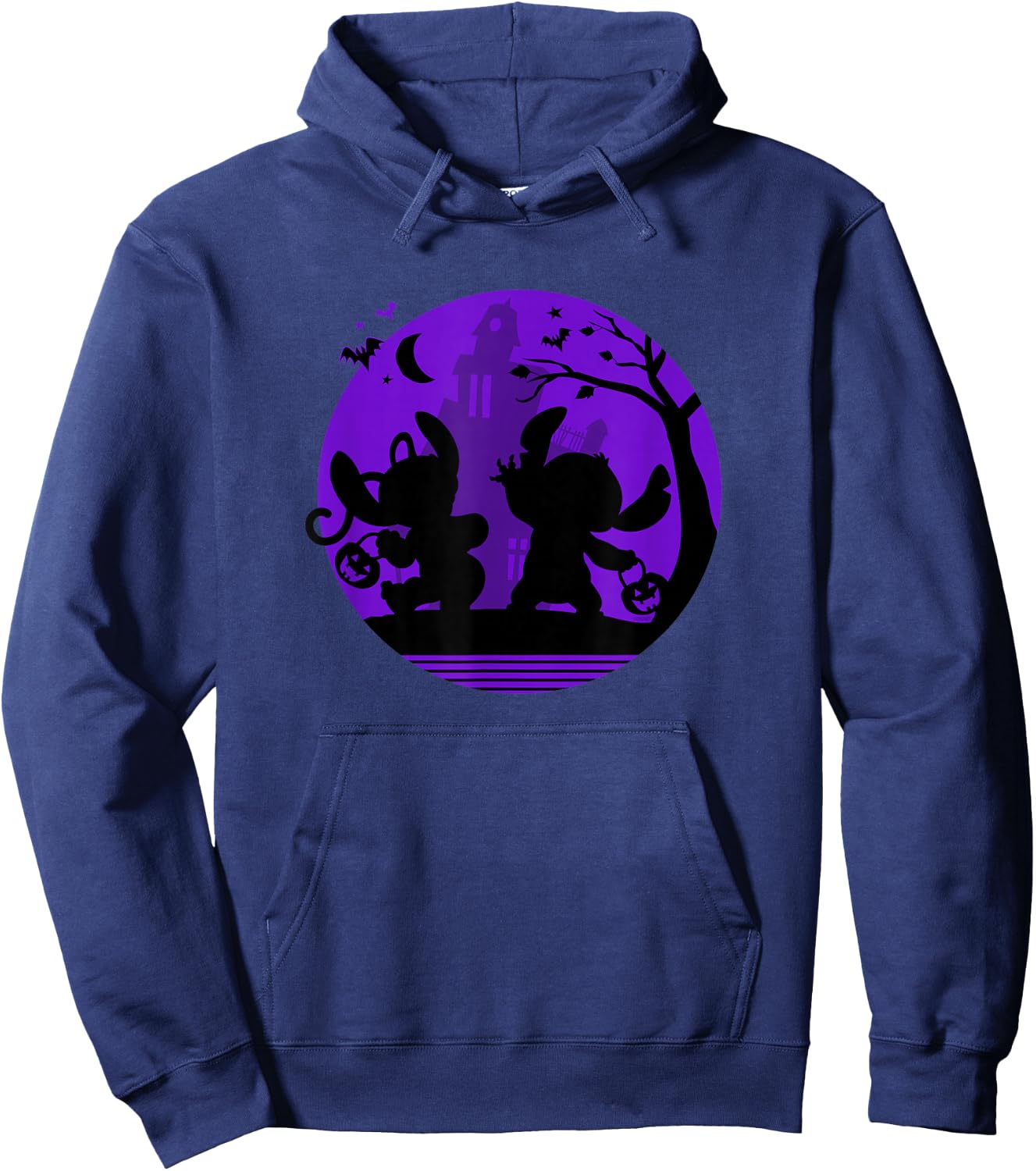 Disney Stitch and Angel Trick or Treat Halloween Hoodie - Hoodie | Navy