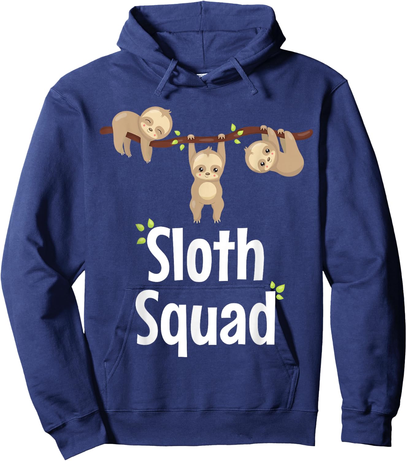 Sloth Squad Cute Sloth Matching Apparel and Kids Hoodie - Hoodie | Navy