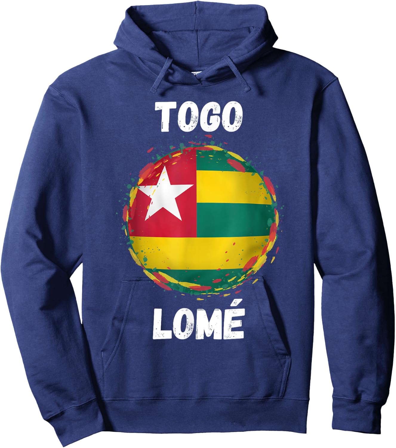 Lome Togo Retro Vintage Togolese Flag Souvenirs Hoodie - Hoodie | Navy
