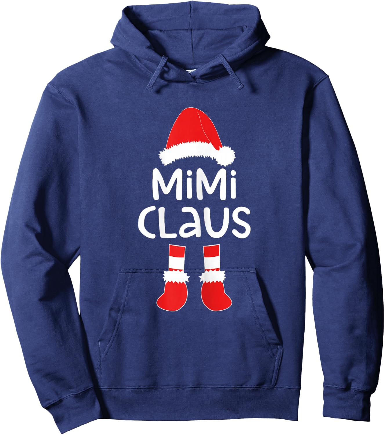 Mimi Claus Shirt Women Matching Mimi Christmas Costume Hoodie - Hoodie | Navy
